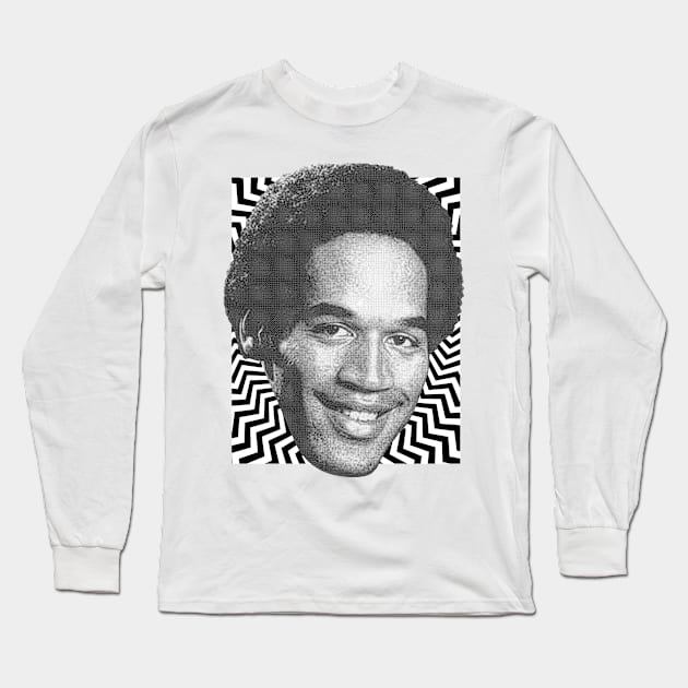 Oj Simpson mugshot Long Sleeve T-Shirt by scallywag studio